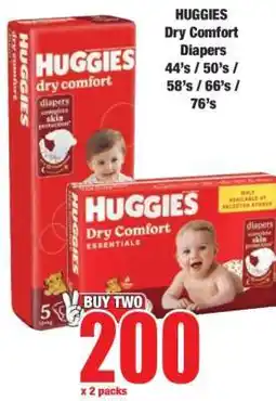 Boxer HUGGIES Dry Comfort Diapers offer