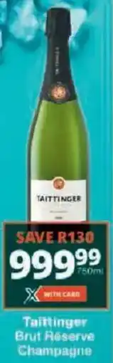 Checkers Taittinger Brut Reserve Champagne offer