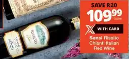 Checkers Sensi Risalto Chianti Italian Red Wine offer