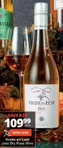 Checkers Vrede en Lust Jess Dry Rosé Wine offer