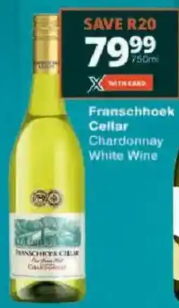 Checkers Franschhoek Cellar Chardonnay White Wine offer