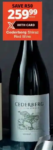Checkers Cederberg Shiraz Red Wine offer
