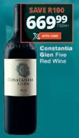 Checkers Constantia Glen Five Red Wine offer