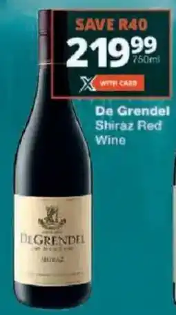 Checkers De Grendel Shiraz Red Wine offer