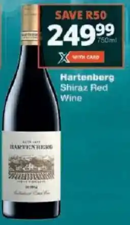 Checkers Hartenberg Shiraz Red Wine offer