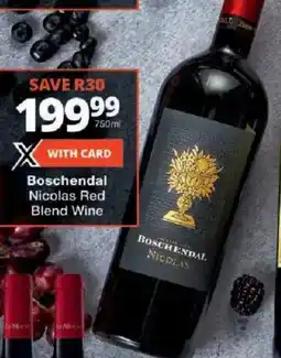 Checkers Boschendal Nicolas Red Blend Wine offer