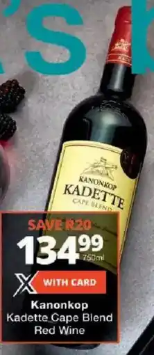 Checkers Kanonkop Kadette Cape Blend Red Wine offer