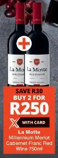 Checkers La Motte Millennium Merlot Cabernet Franc Red Wine offer