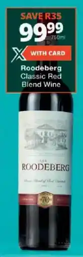 Checkers Roodeberg Classic Red Blend Wine offer