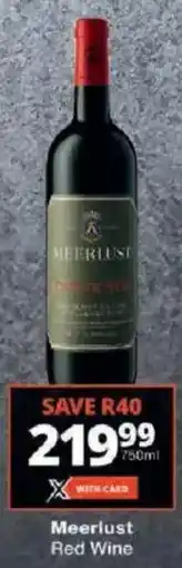 Checkers Meerlust Red Wine offer