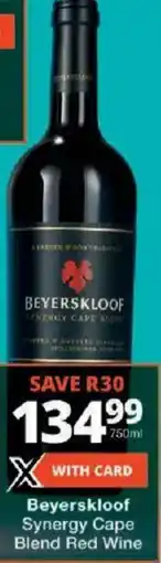 Checkers Beyerskloof Synergy Cape Blend Red Wine offer