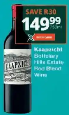 Checkers Kaapzicht Botteiary Hills Estate Red Blend Wine offer