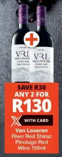Checkers Van Loveren River Red Shiraz Pinotage Red Wine offer
