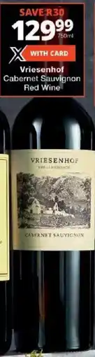 Checkers Vriesenhof Cabernet Sauvignon Red Wine offer