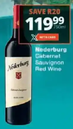 Checkers Nederburg Cabernet Sauvignon Red Wine offer