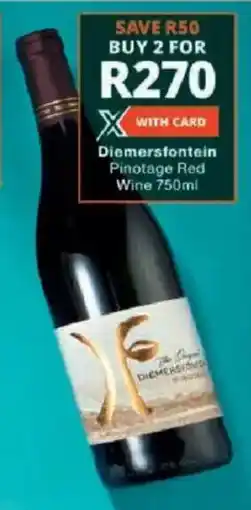 Checkers Diemersfontein Pinotage Red Wine offer
