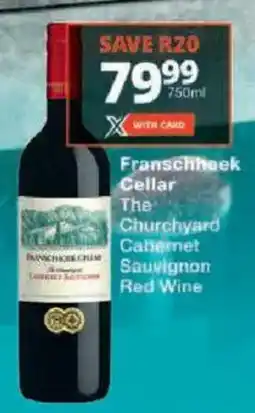 Checkers Franschhoek Cellar The Churchyard Cabernet Sauvignon Red Wine offer