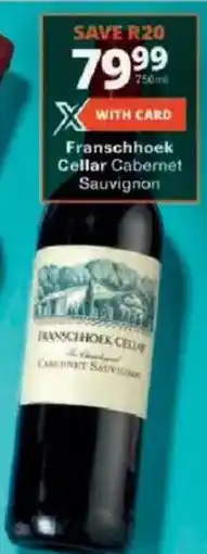 Checkers Franschhoek Cellar Cabernet Sauvignon offer