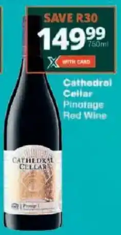 Checkers Cathedral Cellar Pinotage Red Wine offer