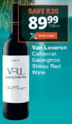 Checkers Van Loveren Cabernet Sauvignon Shiraz Red Wine offer