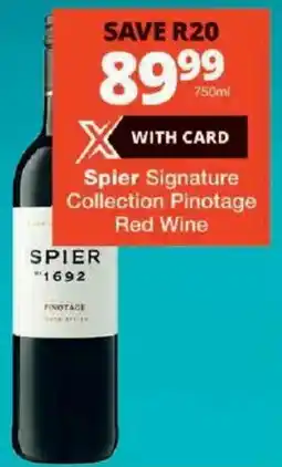 Checkers Spier Signature Collection Pinotage Red Wine offer