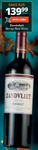 Checkers Zandvliet Shiraz Red Wine offer