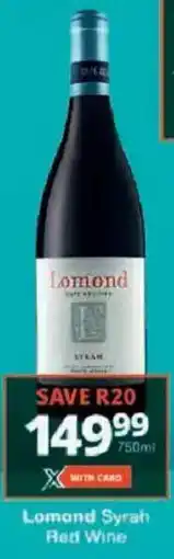 Checkers Lomond Syrah Red Wine offer