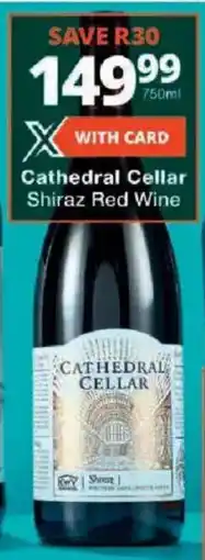 Checkers Cathedral Cellar Shiraz Red Wine offer