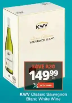 Checkers KWV Classic Sauvignon Blanc White Wine offer