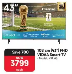 Makro Hisense 108 cm 43" FHD VIDAA Smart TV offer