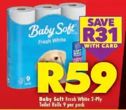 Shoprite Baby Soft Fresh White 2-Ply Toilet Rolls offer