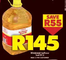Shoprite Ritebrand Sunflower Seed Oil offer