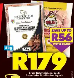 Shoprite Grain Field Chickens/ Goldi Frozen Chicken Mixed Portions offer