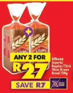 Shoprite Albany Superior Regular/ Thick Slices Brown Bread offer