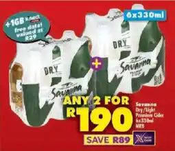 Shoprite Savanna Dry/ Light Premium Cider NRB offer