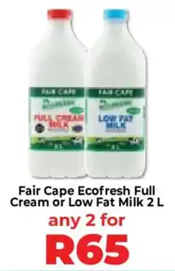 Food Lover's Market Fair Cape Ecofresh Full Cream or Low Fat Milk offer