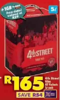 Shoprite 4th Street Wine All Variants offer