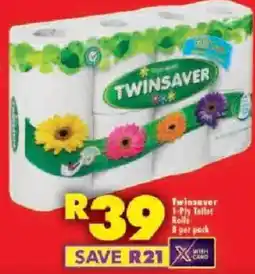 Shoprite Twinsaver 1-Ply Toilet Rolls offer