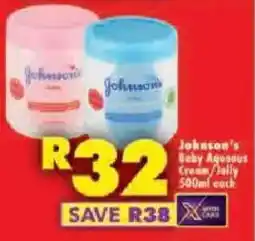 Shoprite Johnson's Baby Aqueous Cream/ Jelly offer