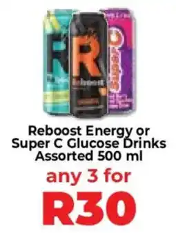 Food Lover's Market Reboost Energy or Super C Glucose Drinks Assorted offer