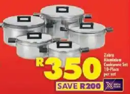 Shoprite Zebra Aluminium Cookware Set offer