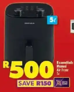 Shoprite Essentials Manual Air Fryer offer