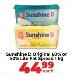 Food Lover's Market Sunshine D Original 60% or 40% Lite Fat Spread offer