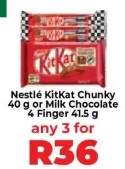 Food Lover's Market Nestlé KitKat Chunky or Milk Chocolate 4 Finger offer