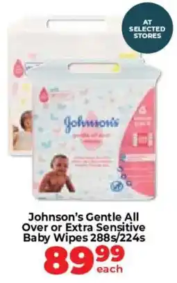 Food Lover's Market Johnson's Gentle All Over or Extra Sensitive Baby Wipes offer