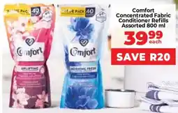 Food Lover's Market Comfort Concentrated Fabric Conditioner Refills Assorted offer