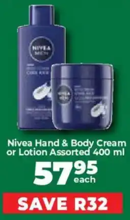 Food Lover's Market Nivea Hand & Body Cream or Lotion Assorted offer