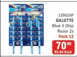 KitKat Cash and Carry GILLETTE Blue II Disp Razor 2s Pack 12 offer