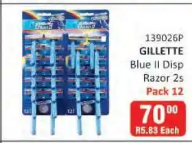 KitKat Cash and Carry GILLETTE Blue II Disp Razor 2s Pack 12 offer