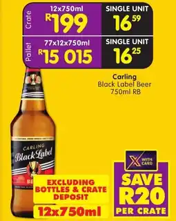 Shoprite Liquor Carling Black Label Beer RB offer